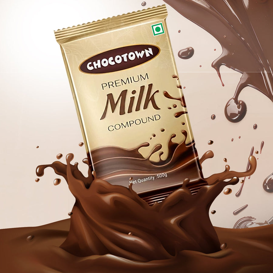 Milk Chocolate Compound Slab – Premium 500gm for Baking | Chocotown