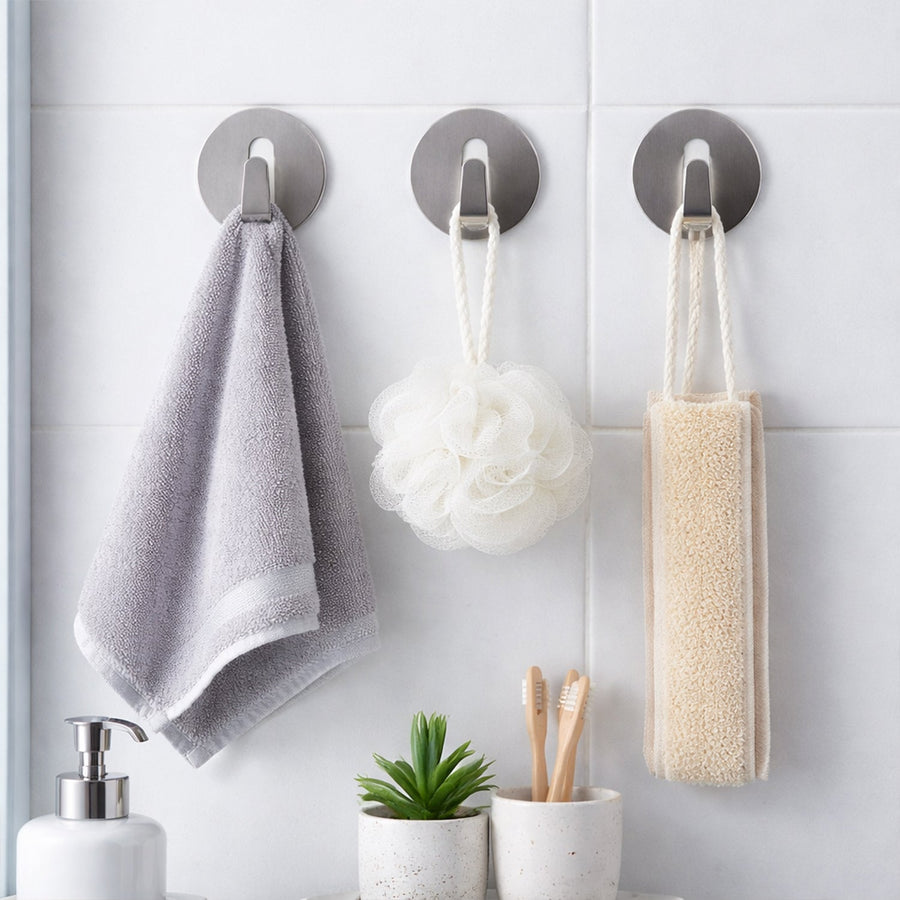 Stainless Steel Hooks – Waterproof Self-Adhesive | GlimmerHome