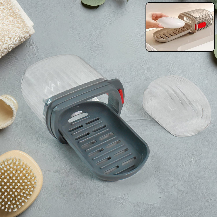 Soap Box Holder – Dust-Proof Lid & Detachable Drain Tray