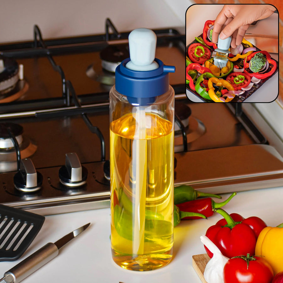Oil Dispenser Bottle – 2-in-1 Silicone Dropper & Brush 1L | Tidy Table
