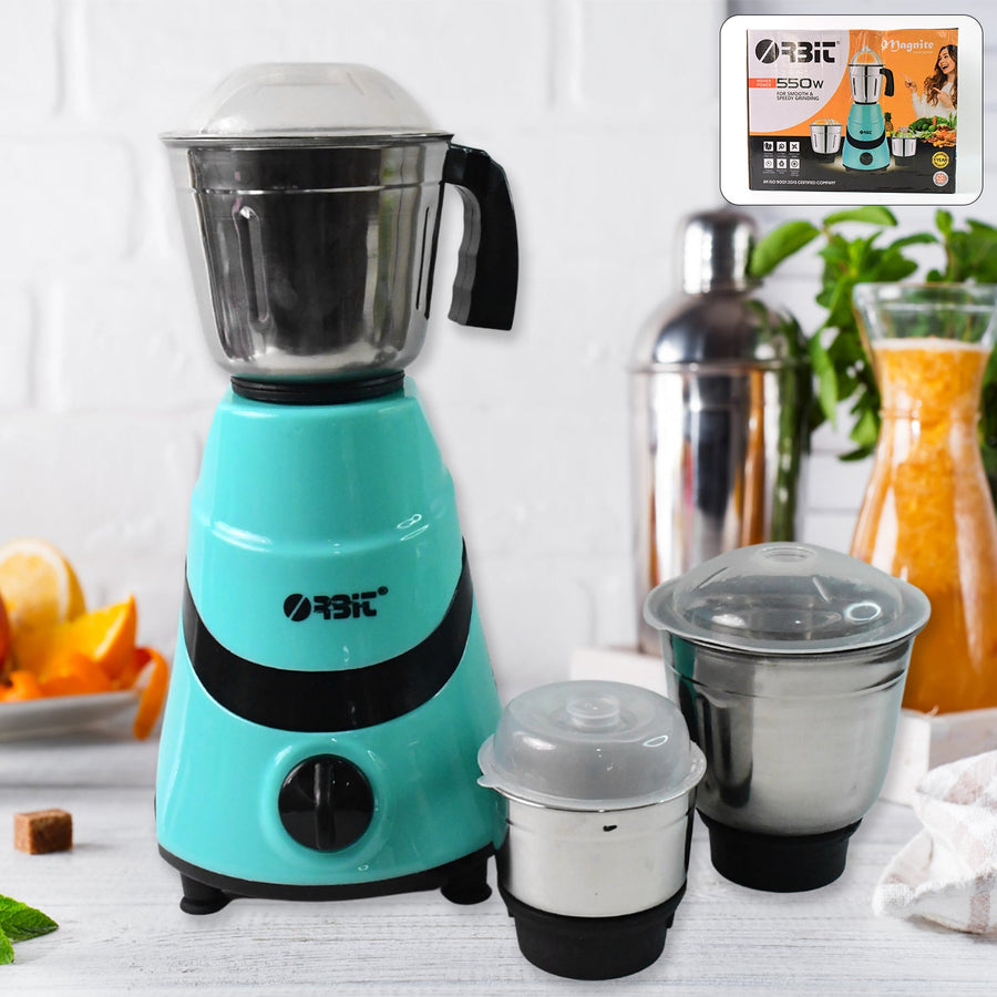 Mixer Grinder 550W with 3 Stainless Steel Jars – Powerful & Durable