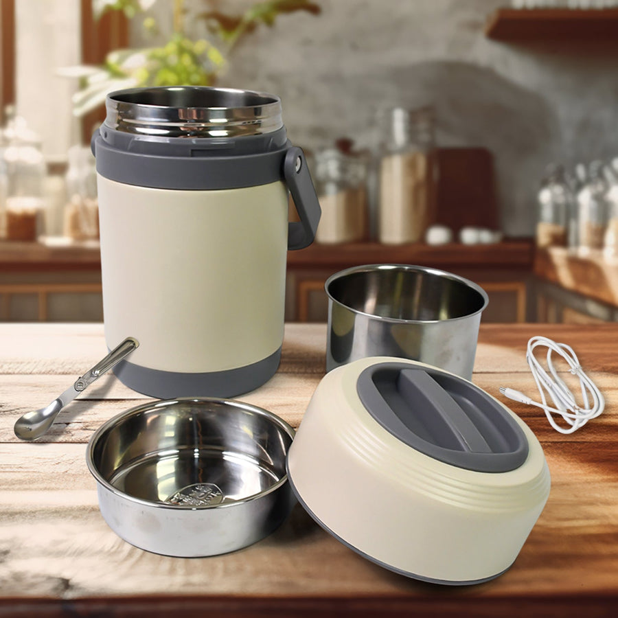 Electric Heated Lunch Box – 2L Stainless Steel | Lunchie Bunchie