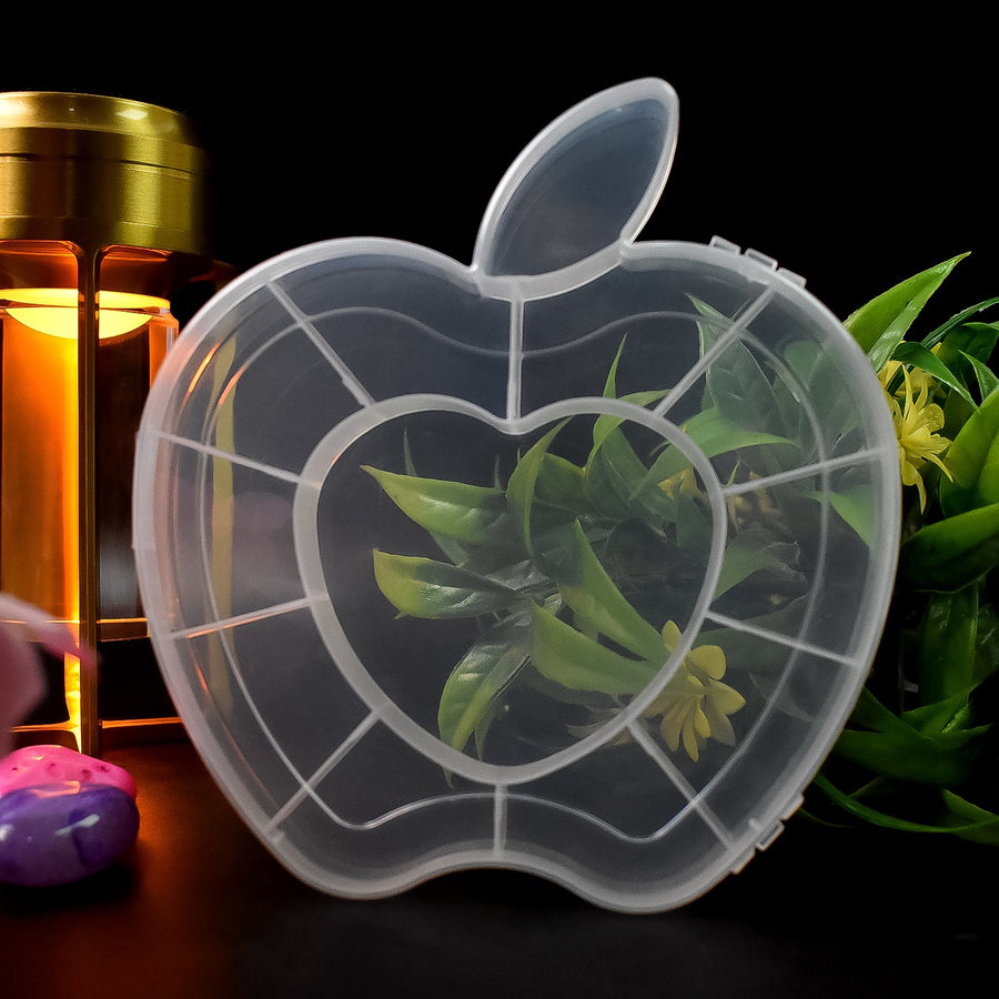Apple Shape Jewellery Box – Transparent Plastic Organizer | LilyGleam