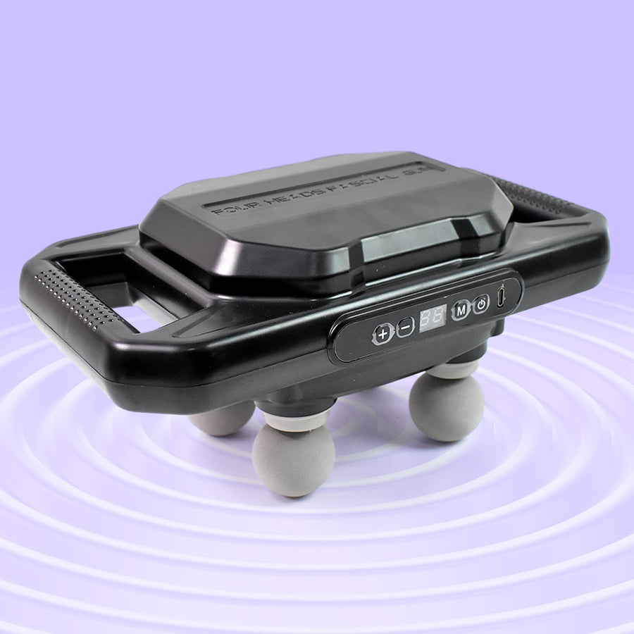 Deep Tissue Massage Gun – 4-Head Portable | Velvet Wellness