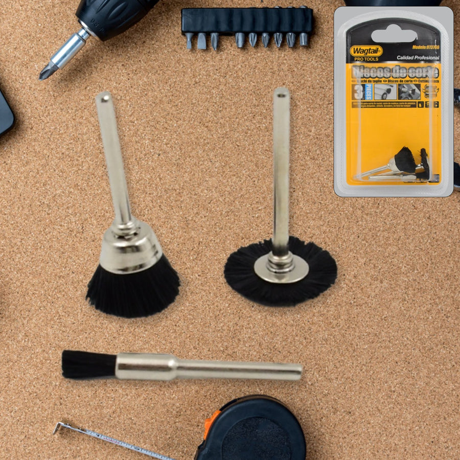 Brass Wire Wheels – 3 Pc Rust Removal Tool Set | ToolMate Pro