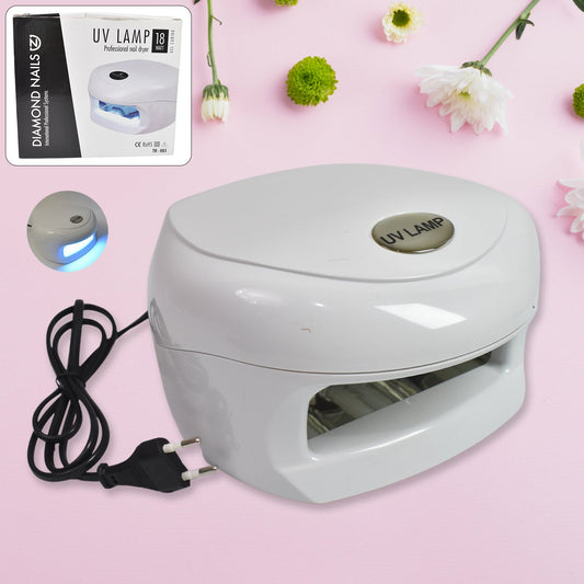 AuriGlam 18W LED UV Nail Lamp for gel polish curing, shown from the front.