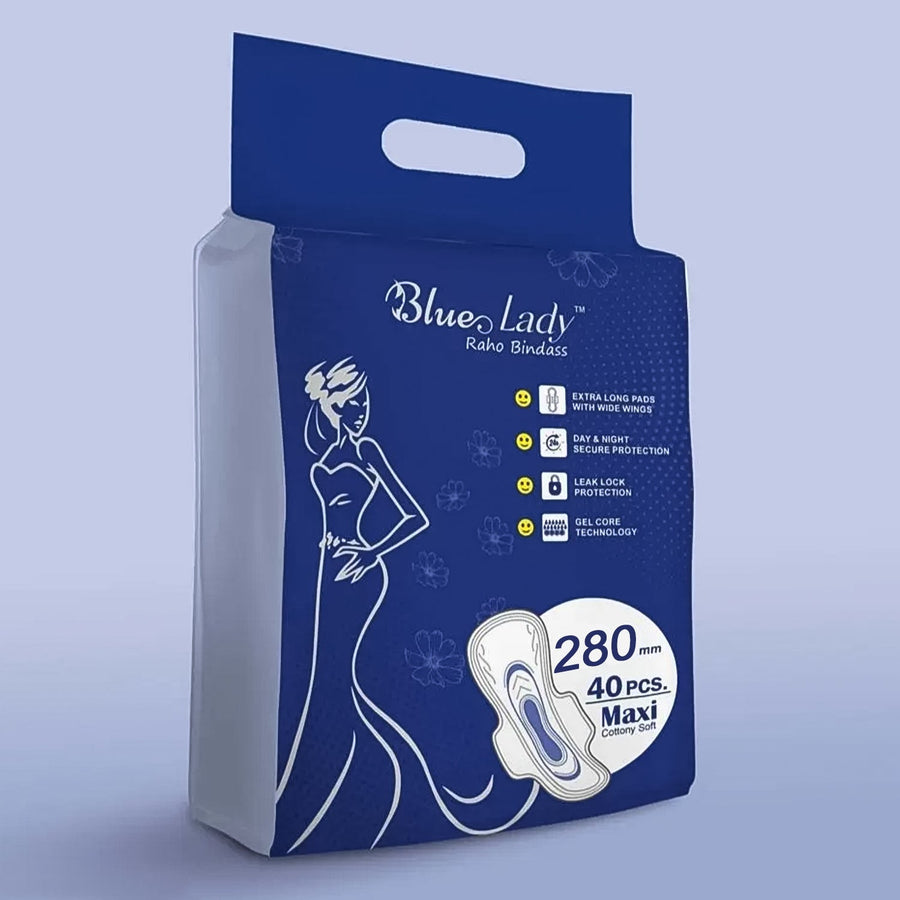 280mm Sanitary Pads – Extra Long, 40-Pack | Beautiful Basics