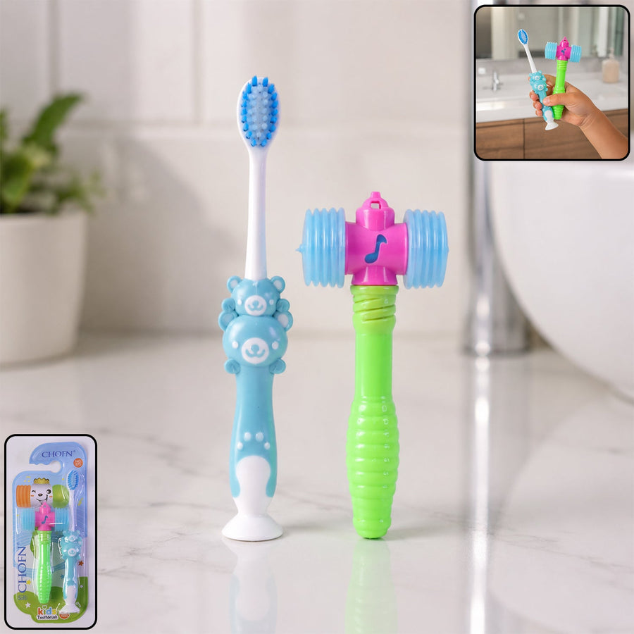 Kids' Toothbrush & Hammer Toy Set – Turning Oral Care into Fun