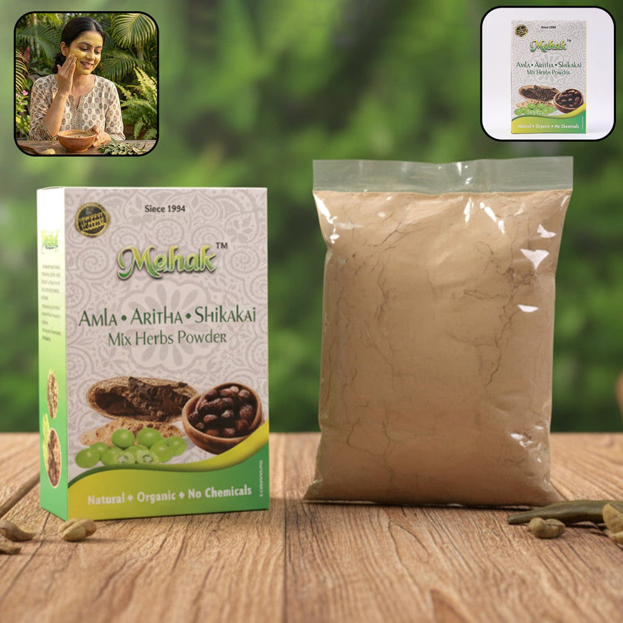 Mixed Herbs Powder – Herbal Hair & Skin Care Blend 80 gm