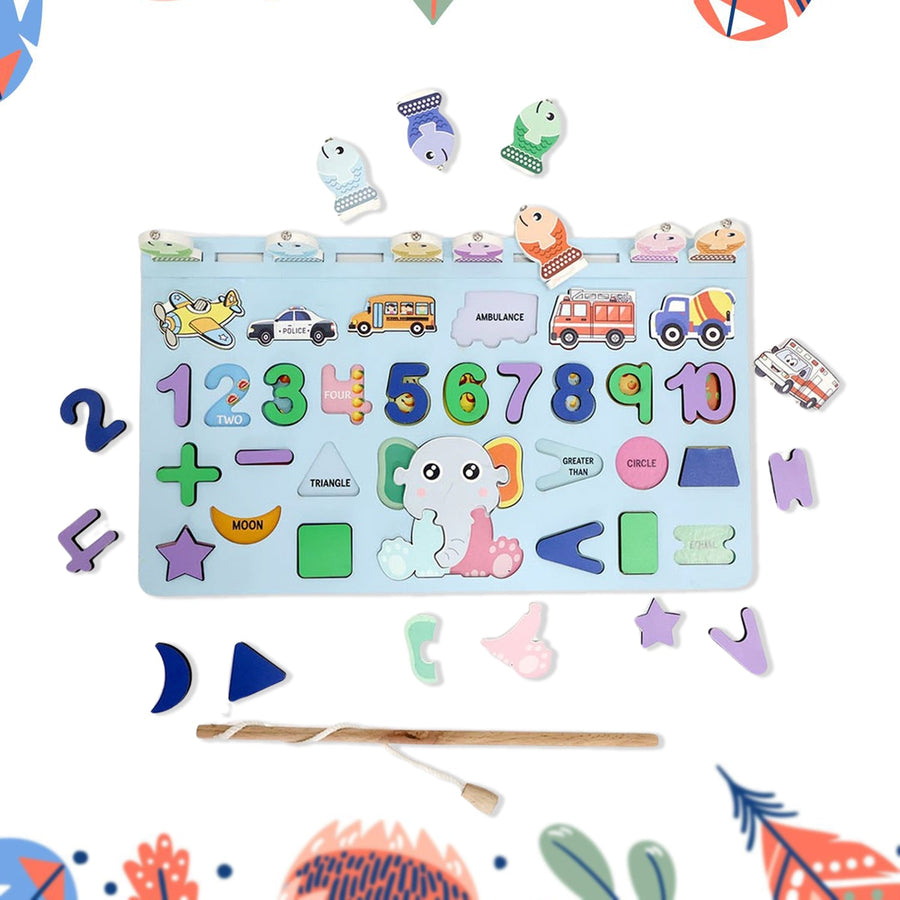 Wooden Number Puzzle – Magnetic Learning Board | Aditi