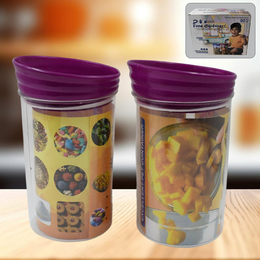 Plastic Food Containers – Airtight 1200ml Set of 2 | CookAura