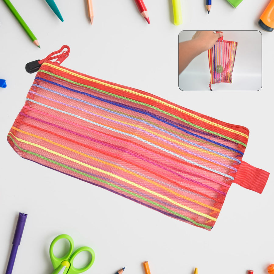 Transparent Mesh Pouch – Multi-Purpose Zipper Organizer | Indo Glow