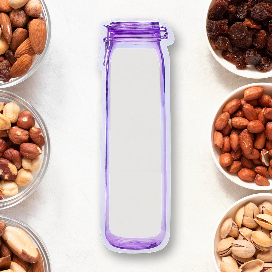 Reusable Food Storage Bag – 500ml Bottle Shape & Ziplock | FERVENT