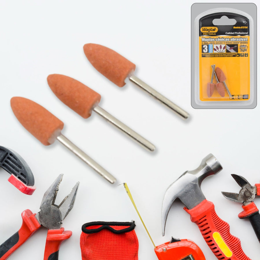 Rotary Grinding Stone Set – 3 Pcs Polishing Bits | ToolMate Pro