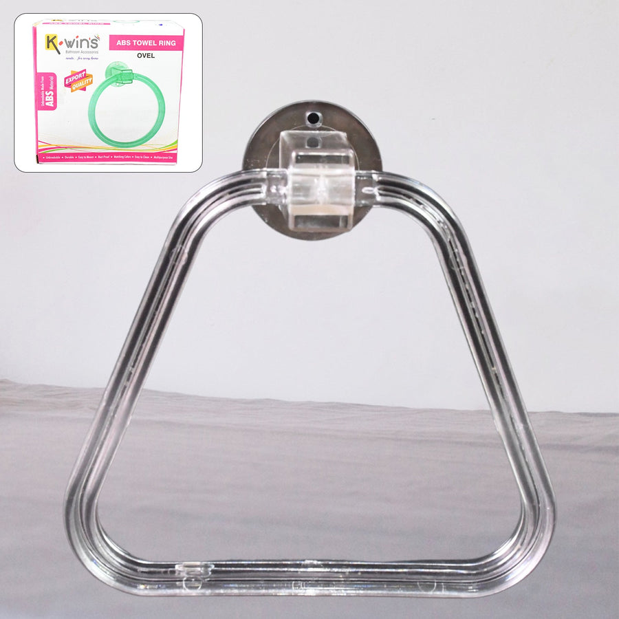ABS Towel Ring Holder – Unbreakable Square Wall Mount | BathNova