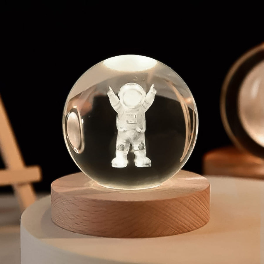 Moon Crystal Ball Lamp – 3D Night Light for Bedroom | Indo Glow