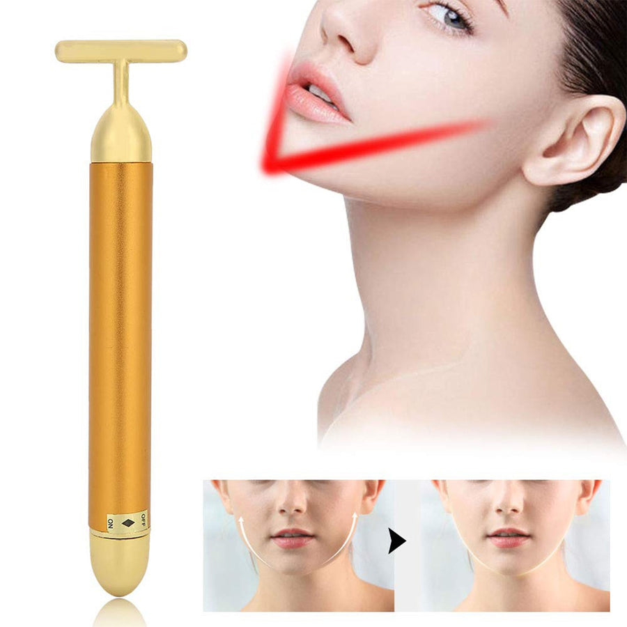 Vibrating Face Massager – Golden Energy for Radiant Skin | Velvet Wellness