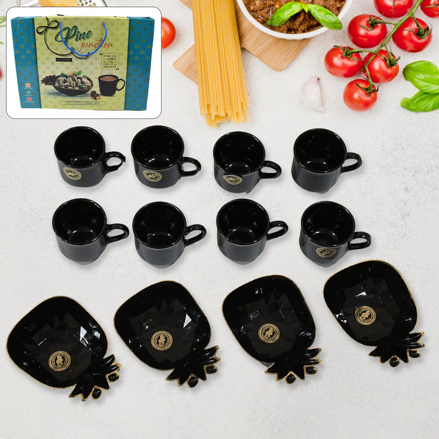 Ceramic Tea Set – Pineapple Design 12-Piece Drinkware | NG
