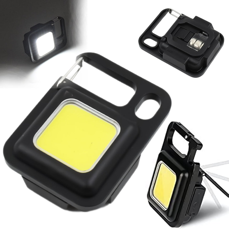 Keychain Flashlight – LED, Folding Bracket & Bottle Opener |