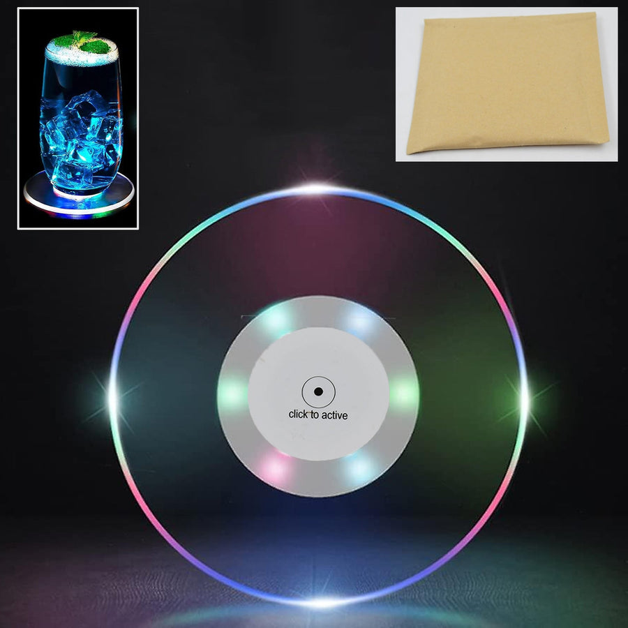 LED Coaster – Ultra-Thin, Waterproof & Non-Slip | Indo Glow