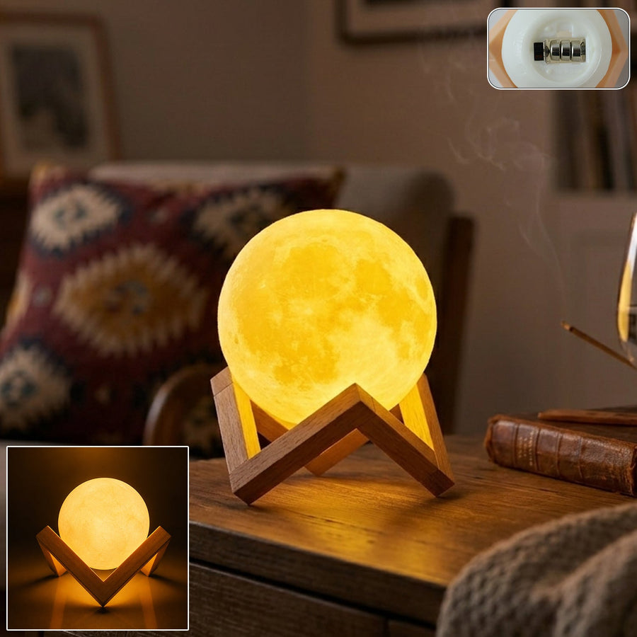 Rechargeable LED Moon Lamp Ð Soothing Ambient Light for Home