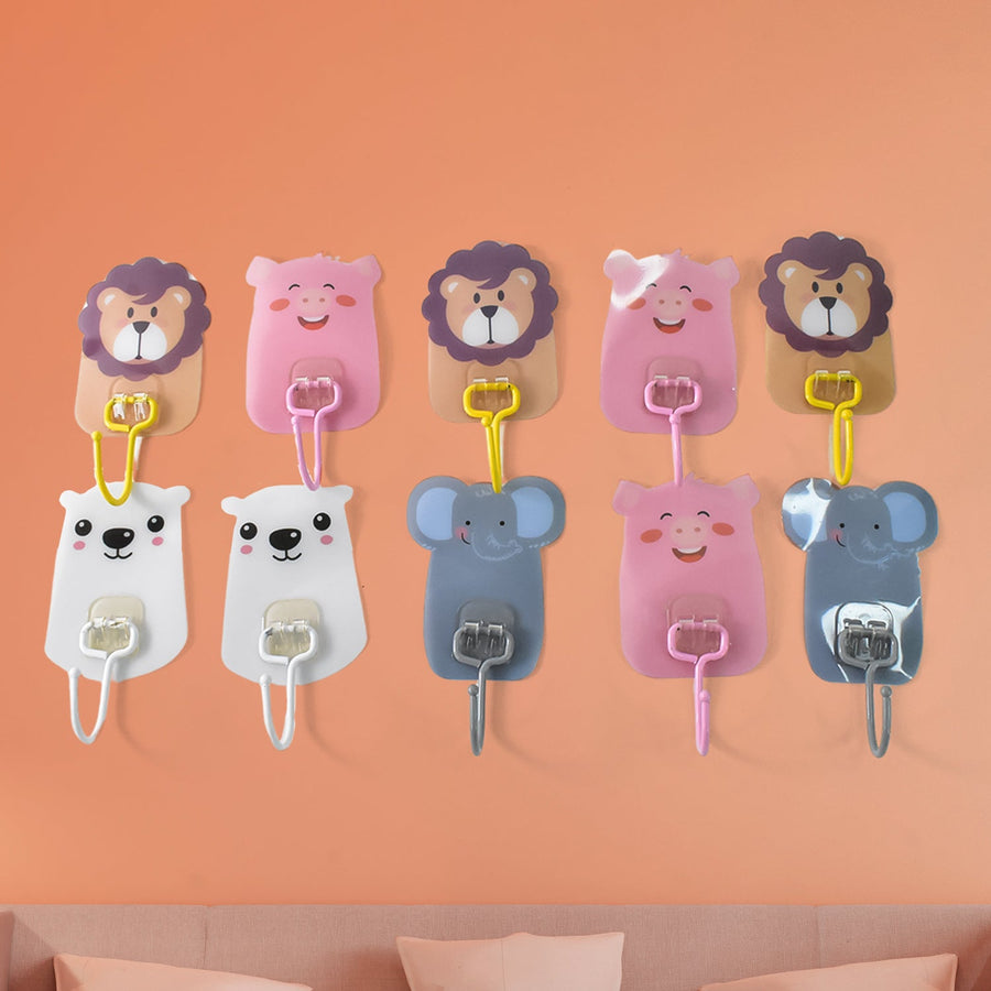Wall Mounted Cartoon Hooks Ð Self-Adhesive, Kid-Friendly Design