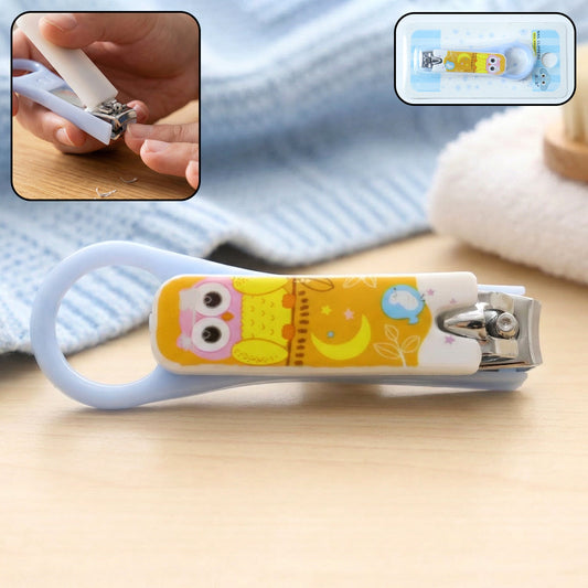 Cute cartoon owl baby nail clipper with safety grip for infants