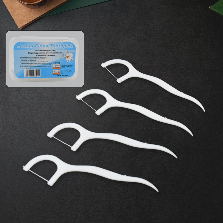 Portable Dental Floss Picks – 50 Pc Set for Oral Hygiene | MintGuard