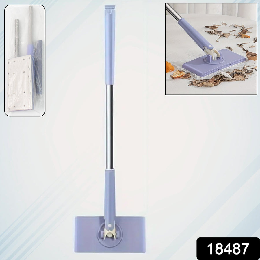 Mini Mop with Automatic Cloth Change & Push-Pull Handle | Velvet Wipe