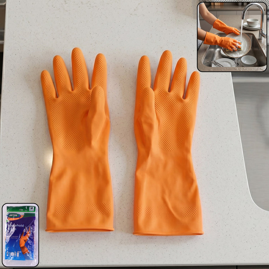 Waterproof Rubber Gloves Ð Reusable Kitchen & Household Protection