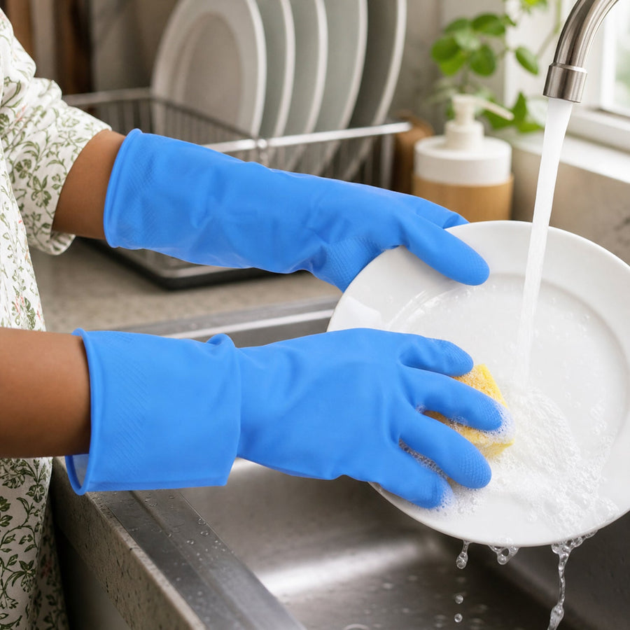 Rubber Cleaning Gloves Ð Reusable and Waterproof for Household Tasks