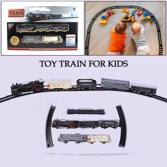 19-piece battery operated toy train set with track for kids