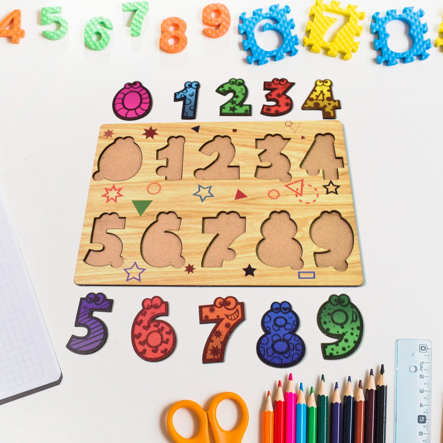 Wooden Number Puzzle – Early Learning Board | Inventive Play
