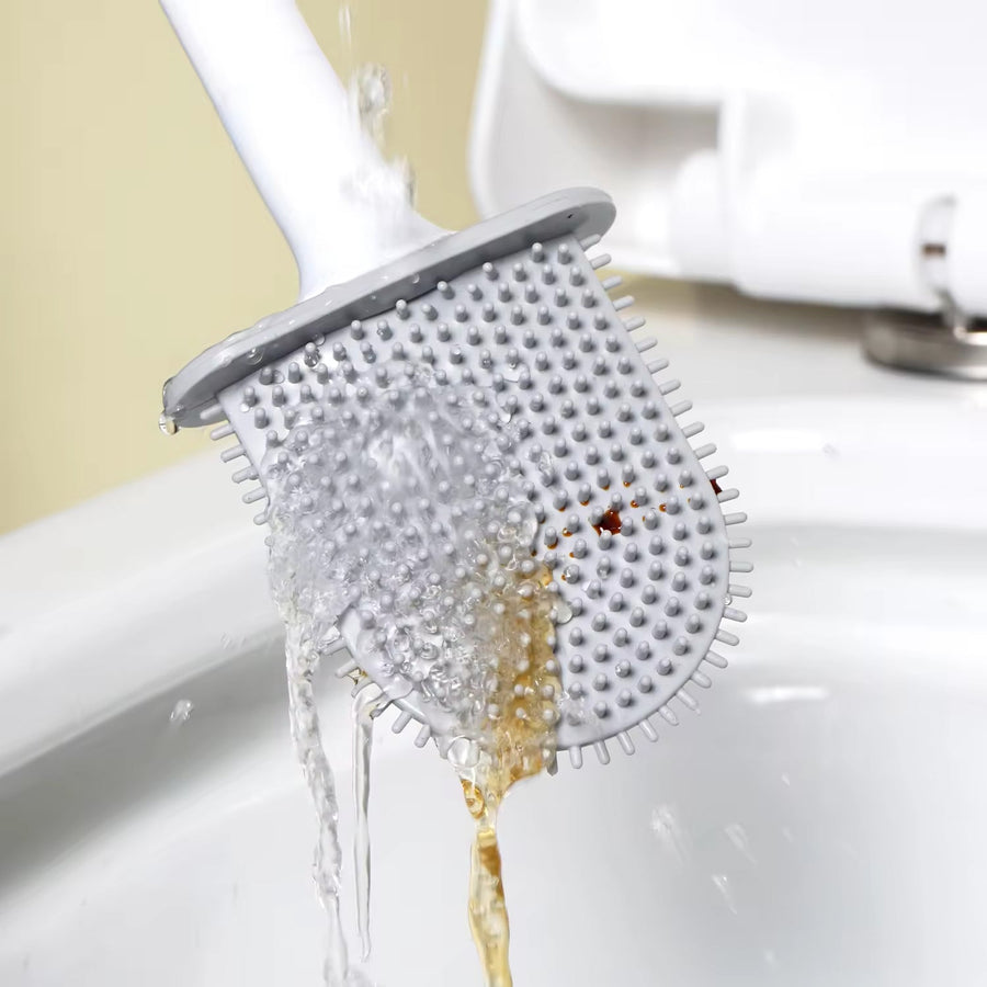 Silicone Toilet Brush – Wall-Mounted, Anti-Drip Cleaner | Velvet Wipe