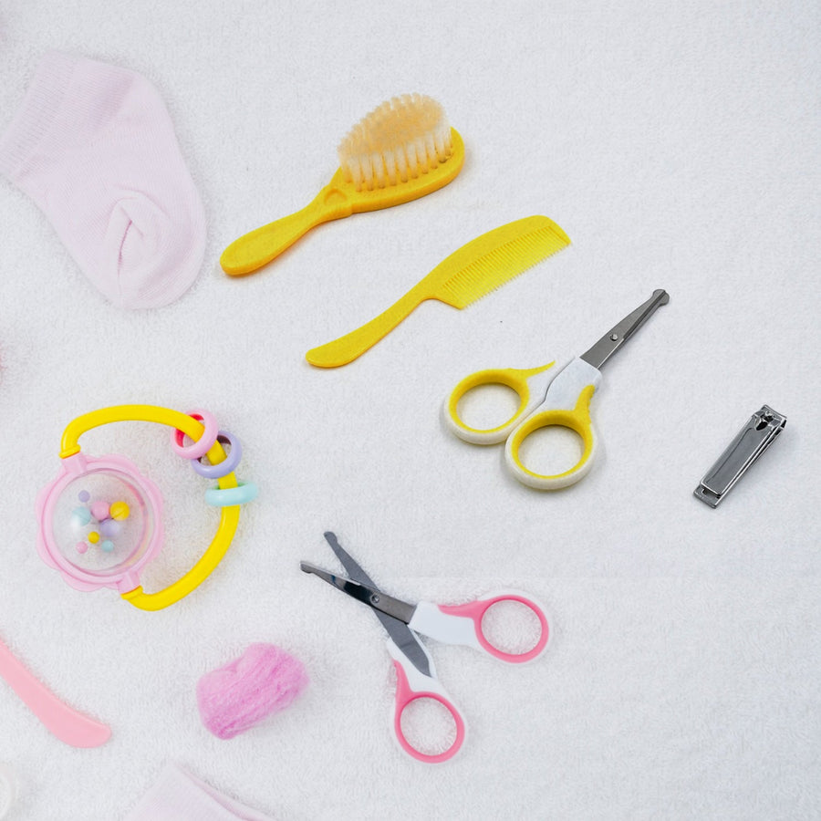 Born Baby Health Care Kit 4 in 1 Nail Clipper Brush Comb Scissors  (4 Pcs Set)