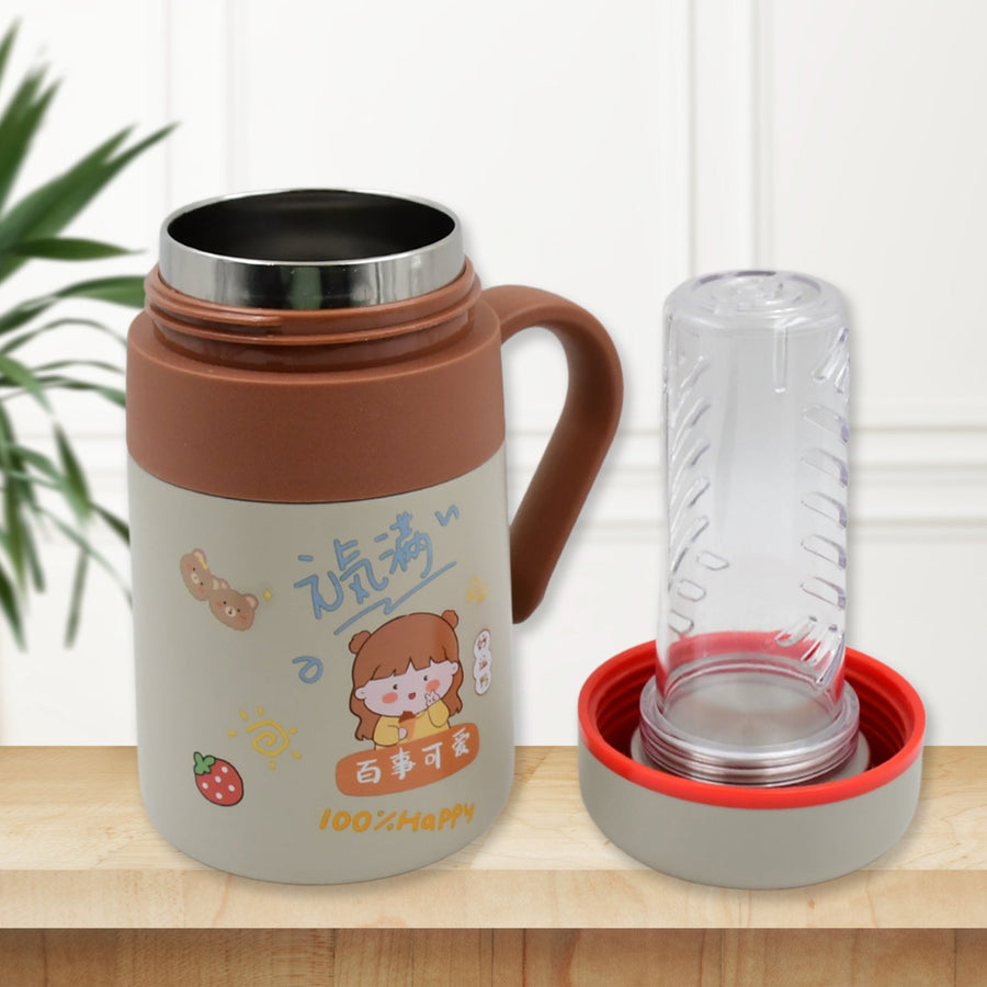 Insulated Steel Mug – 550ML with Handle & Small Cup | Own Hydrate