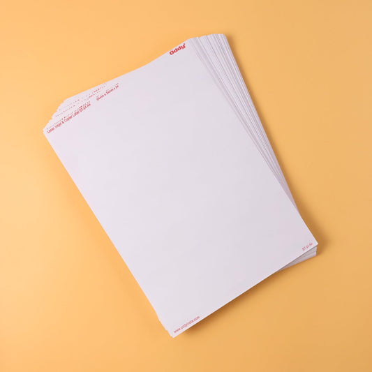 A4 self-adhesive label sheets showing 24 printable stickers per sheet