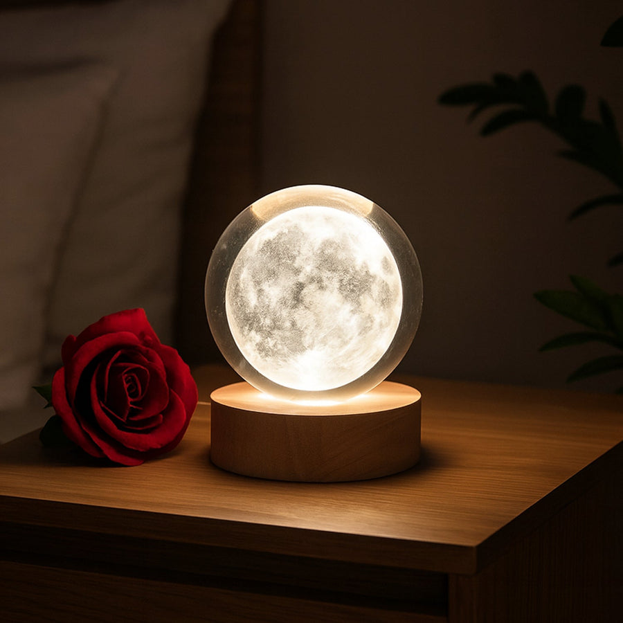 3D Crystal Ball Lamp – Enchanting Night Light | Styleva