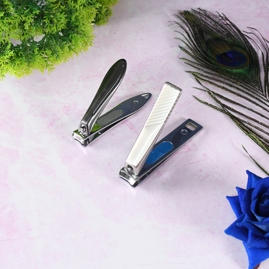 Folding Nail Clippers – Stainless Steel with File | Velvet Wellness