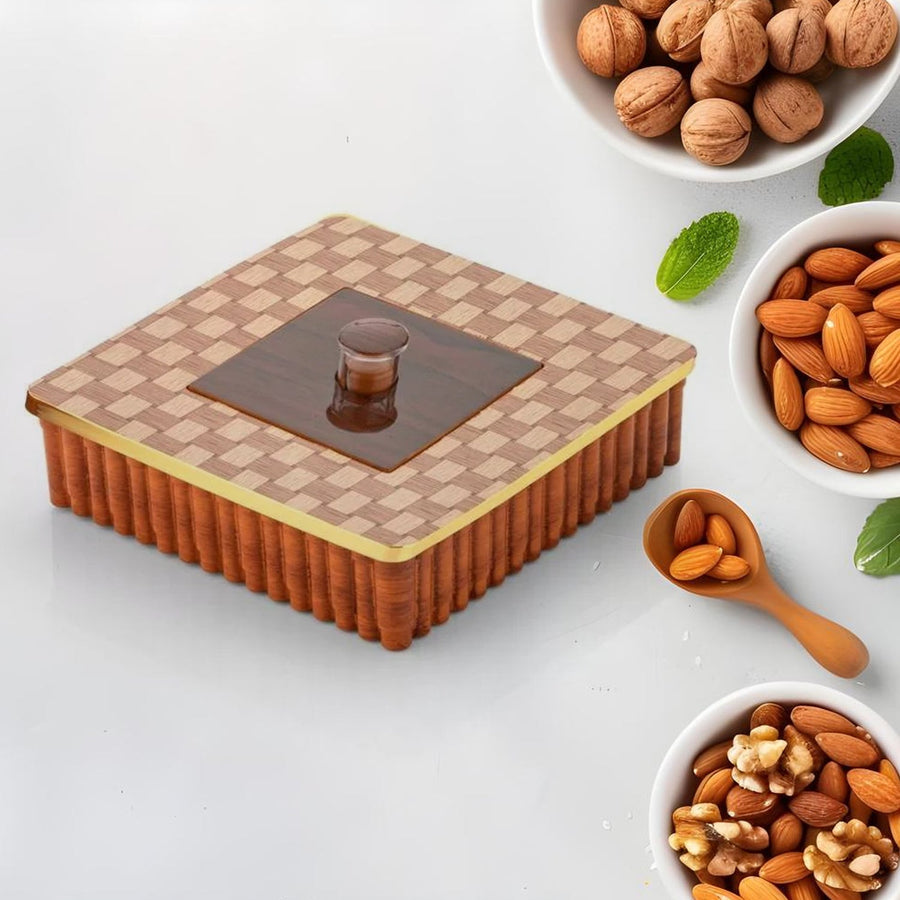 4 Compartment Dry Fruit Box – Airtight Plastic Snack Organizer | Tidy Table