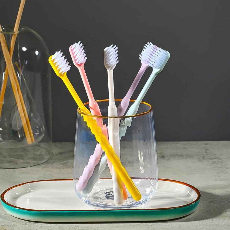 Soft Plastic Toothbrush Set – 20 Pcs with Travel Box | BrushedUp