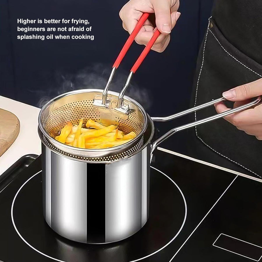 Deep Frying Pot – Stainless Steel with Strainer Basket | FirePot