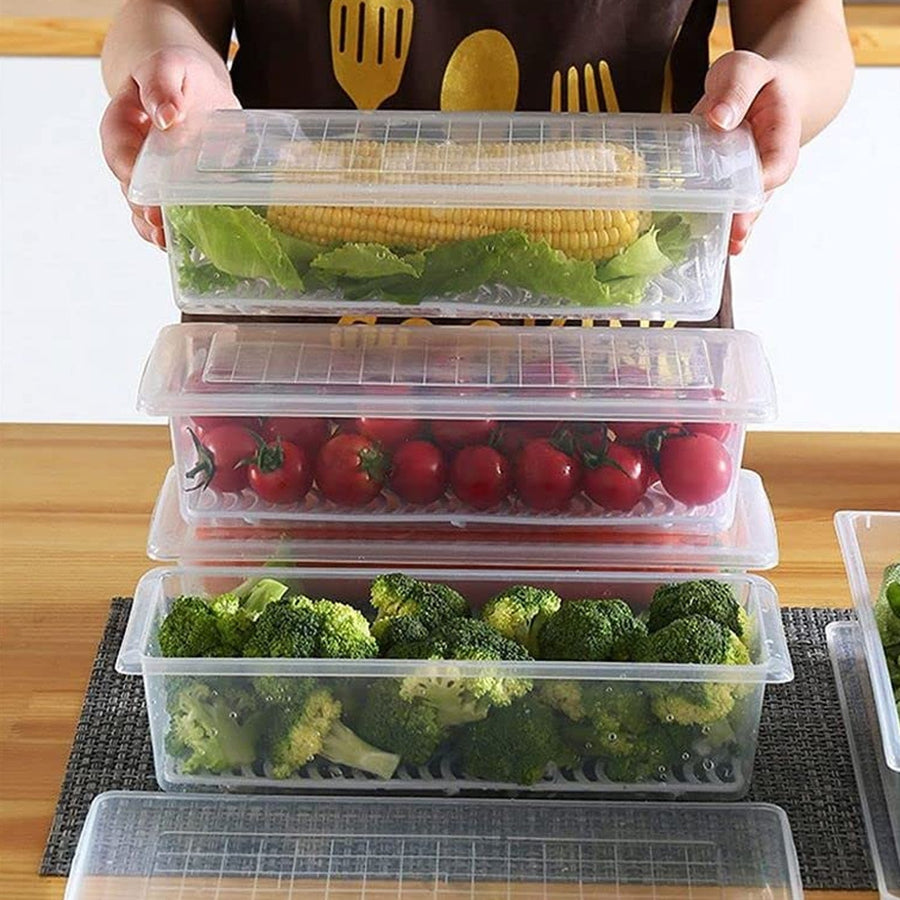 Freezer Storage Containers – 6-Pack 1500ML with Drain Plate | Organivo