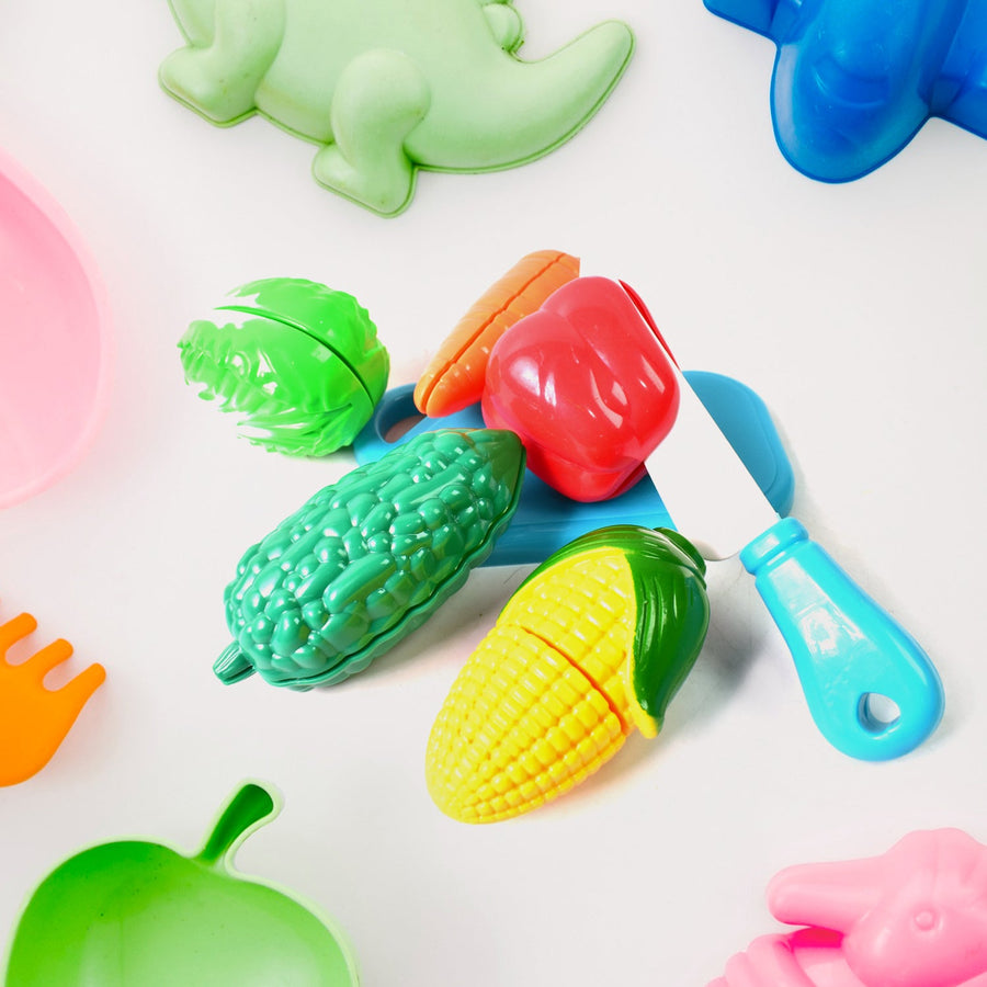 Slice & Play Toy Set – Realistic Fruits & Veggies | Aditi