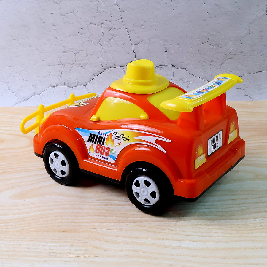 Friction-Powered Cartoon Racing Car Toy Ð Battery-Free & Sturdy