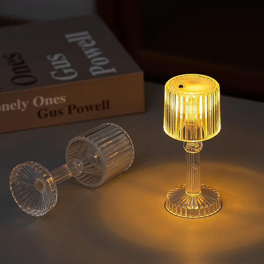 Crystal LED Desk Lamp – Portable Acrylic Glow | Deskrova