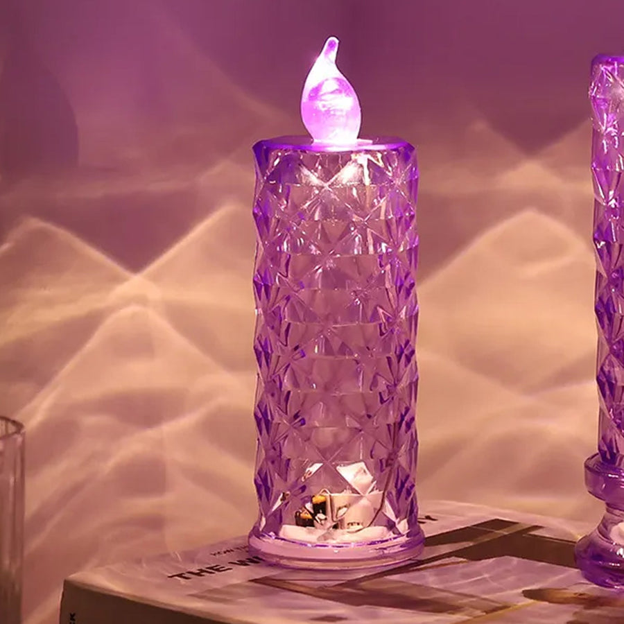 Crystal Candlelight – Multicolor Decorative Candle for Diwali | Styleva