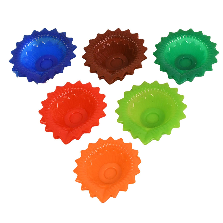 Silicone Diya Set (6 Pcs) – Reusable Diwali Lamps | Giftoiza