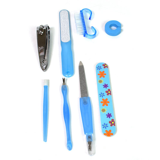 8-in-1 manicure set showing nail and foot care tools by ToolMate Pro