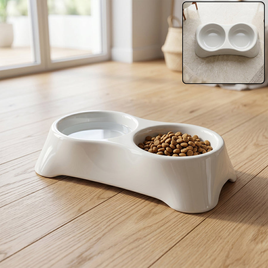 Pet Double Bowl Feeder Ð Anti-Slip Design for Easy Feeding